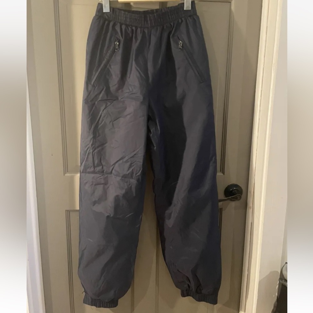 Vintage K-WAY Nylon Lined Pants Navy Size 6 XS Made In Canada